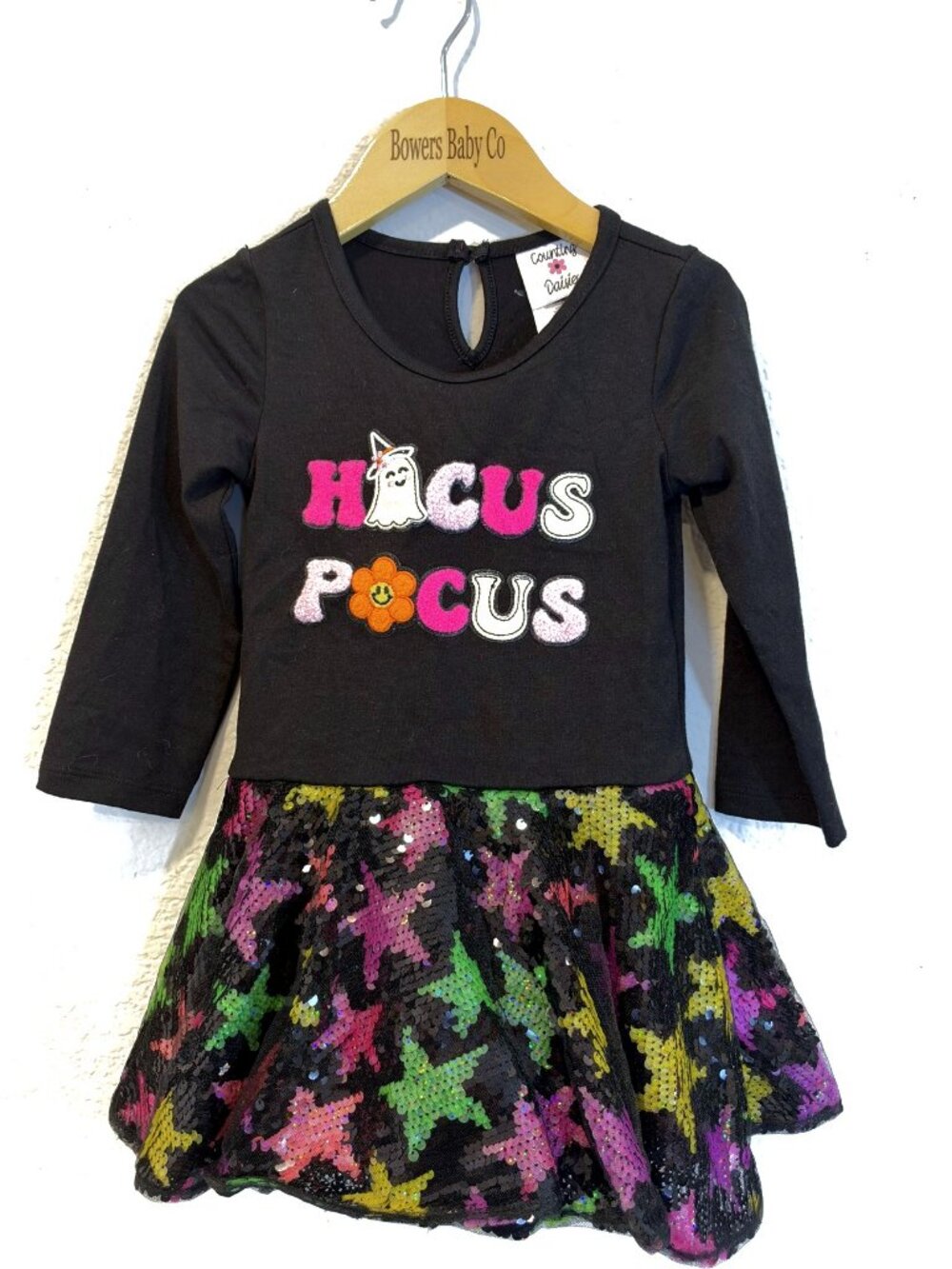 Counting Daisies Hocus Pocus Sequin Dress 3T